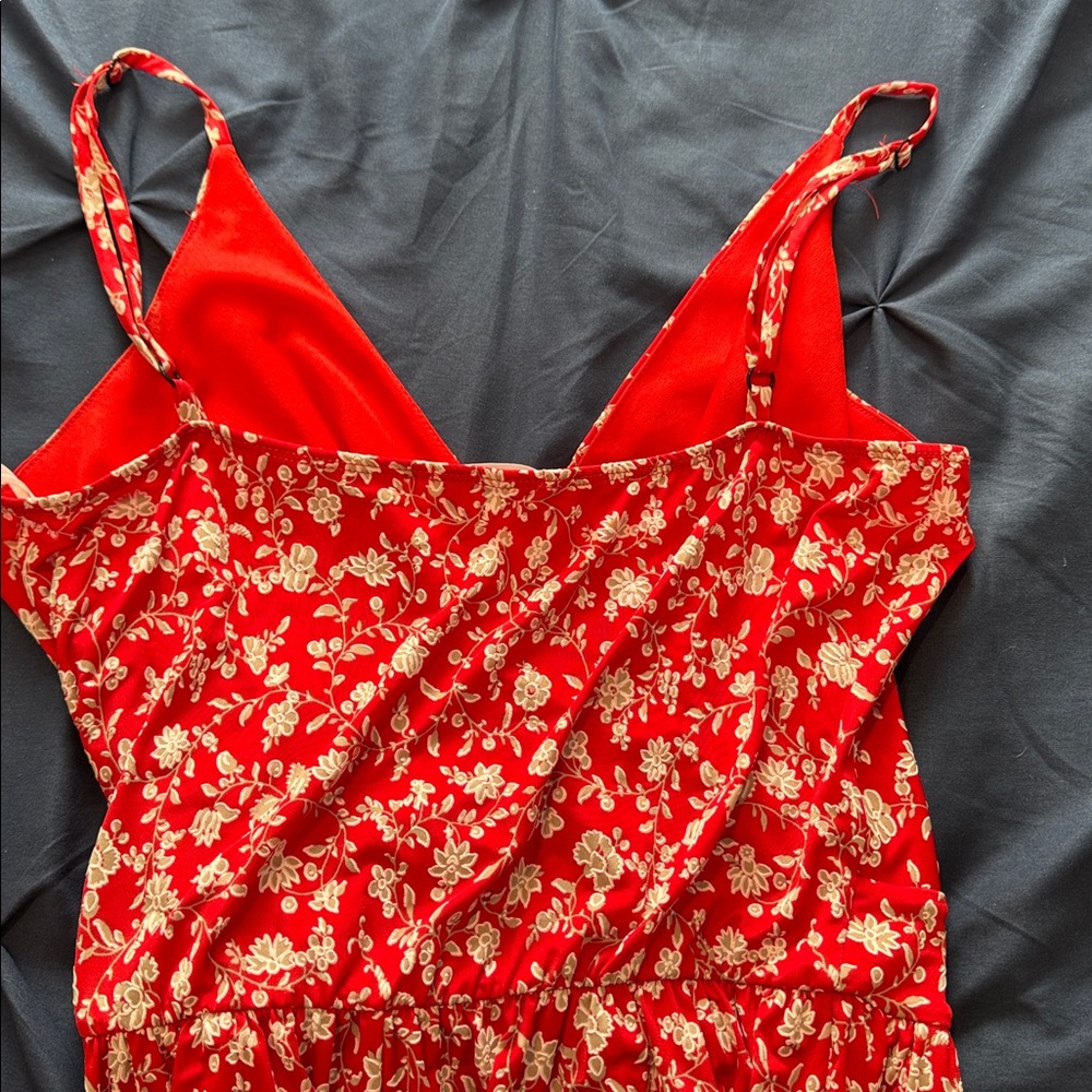 Kaileigh Red Floral Jumpsuit - Picture 6 of 6